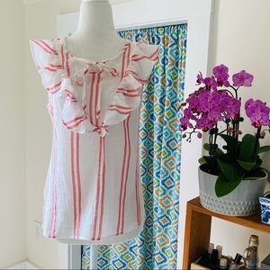 Universal Thread | Striped Ruffle Sleeveless Top (size S)